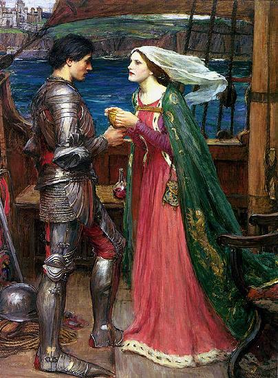 John William Waterhouse Tristan and Isolde with the Potion Sweden oil painting art